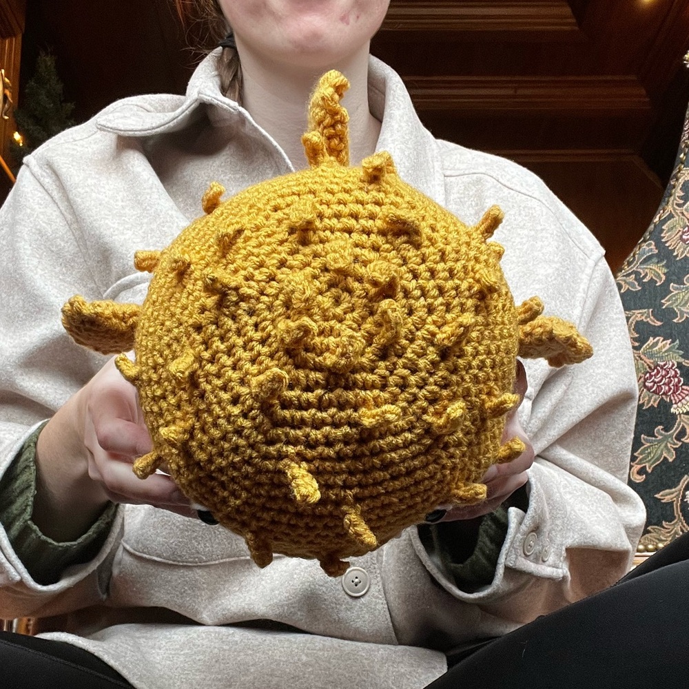 Hand Crocheted Ziggy the Puffer Fish Stuffed Animal Plushie! - Picture 2 of 13